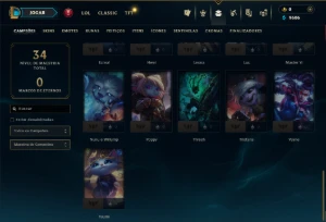 Esmeralda 4 com 40 Champs e 35 Skins - League of Legends LOL