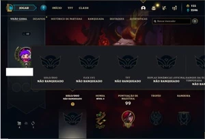 Conta unranked com 30 Champs e 14 Skins - League of Legends LOL