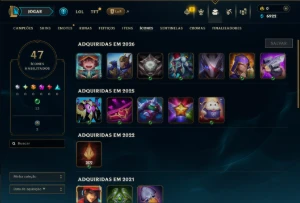Bronze 3 com 50 Champs e 18 Skins - League of Legends LOL