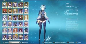Conta genshin impact com Diluc , jean, Mona e zhong