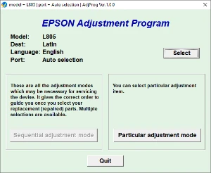 Reset Epson Almofadas com Tinta Cheia - L805 - Outros