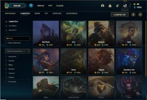 Conta bronze 1 com 146 Champs e 109 Skins + 4 Vitoriosas - League of Legends LOL