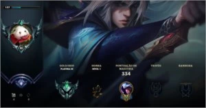 CONTA DE LOL PLAT4 MMR DE DIAMANTE DA SEASON PASSADA - League of Legends