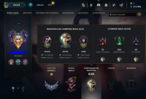 Conta League of Legends LvL 421 Todos os Campeões 143 Skins