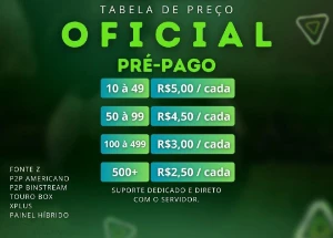 Revenda IPTV/P2P Barato - Assinaturas e Premium