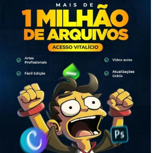 Pack +1 Milhão Arquivos - Redes Sociais - Photoshop - Canva