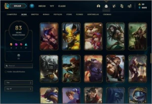 Conta prata 3 com 148 champs e 83 skins - League of Legends LOL