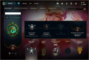 Conta prata 3 com 148 champs e 83 skins - League of Legends LOL