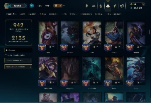 Ouro 3 com TODOS os Champs e 302 Skins +6 Prestigios - League of Legends LOL