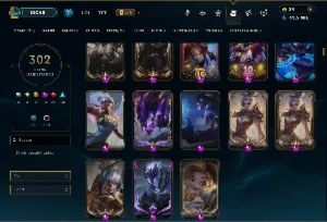 Ouro 3 com TODOS os Champs e 302 Skins +6 Prestigios - League of Legends LOL