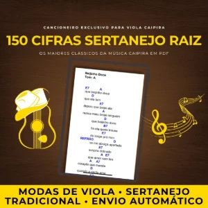 E-book 150 Cifras Viola Caipira Clássicos do Sertanejo Raiz - eBooks