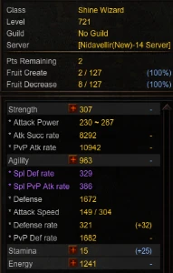 Conta lv721, Servidor Nidavellir - Mu online
