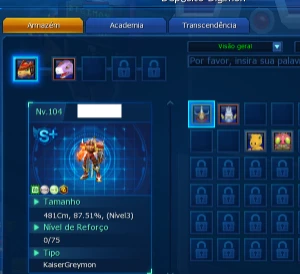 Conta jump Susanoomon AOX Ladmo Omegamon - Digimon Masters Online