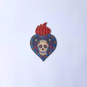 Enfeite de Parede Caveira Colorida 4 - Artesanato e Personalizados