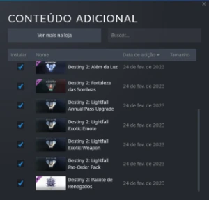 Conta da Steam com todas as DLC'S de Destiny 2 + Passe anual