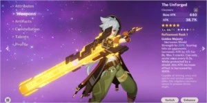 ZhongLi C1 + Jean + Aquila Favonia + The Unforged - Genshin Impact