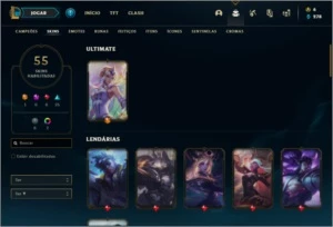 Conta prata 3 com 86 champs e 55 skins - League of Legends LOL