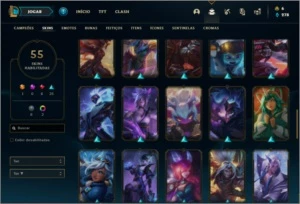 Conta prata 3 com 86 champs e 55 skins - League of Legends LOL