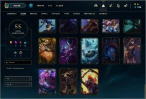 Conta prata 3 com 86 champs e 55 skins - League of Legends LOL