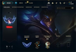 conta d1 75 pdl 1skin ultimate+4lendarias sem email - League of Legends LOL