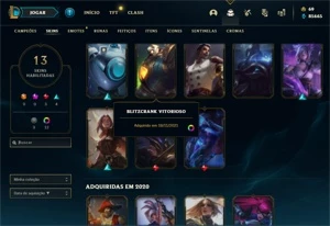 conta d1 75 pdl 1skin ultimate+4lendarias sem email - League of Legends LOL