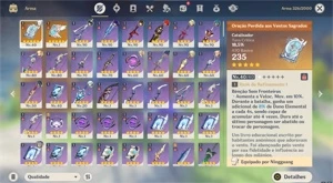 Conta Genshin Impact Zhongli C2, Shogun Raiden, Venti, Diluc