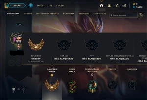 CONTA SMURF GOLD 4 63% DE WINRATE MMR BOOSTADO - League of Legends LOL