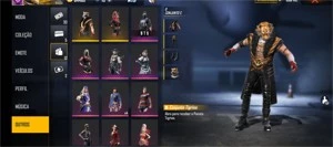 Conta free fire lvl 68 com vários itens