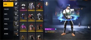 Conta free fire lvl 68 com vários itens