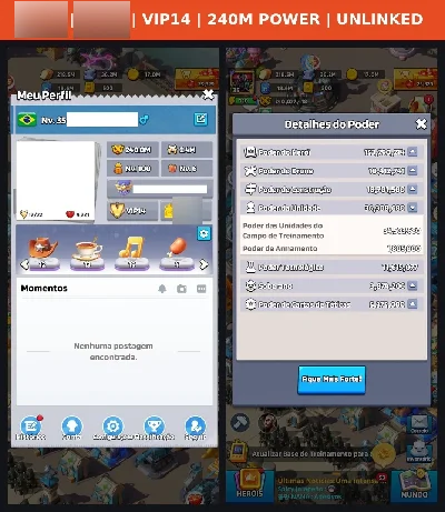Last War S630 - HQ35 VIP14 T11 - 293M Poder - Com E-mail - Outros
