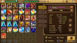 Conta Summoners War LvL 50 com Valkyrja Dark (Trinity)