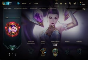 CONTA LEAGUE OF LEGENDS MUITAS SKINS E M7 LOL