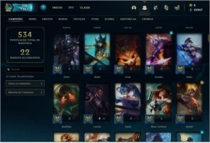CONTA LEAGUE OF LEGENDS MUITAS SKINS E M7 LOL