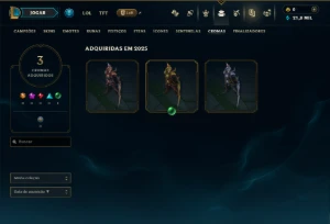 Prata 1 com 30 Champs e 9 Skins - League of Legends LOL