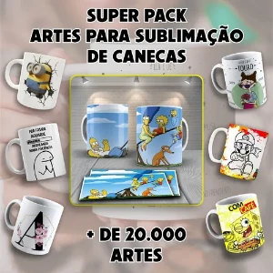 Pacote +25mil Arquivos Para Canecas/ Imagens, Artes, Mockups - Artes e Templates Artes Canva
