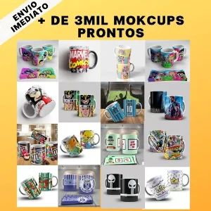 Pacote +25mil Arquivos Para Canecas/ Imagens, Artes, Mockups - Artes e Templates Artes Canva