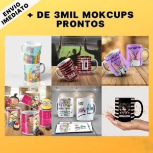 Pacote +25mil Arquivos Para Canecas/ Imagens, Artes, Mockups - Artes e Templates Artes Canva