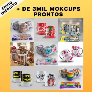 Pacote +25mil Arquivos Para Canecas/ Imagens, Artes, Mockups - Artes e Templates Artes Canva