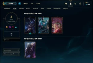 Conta bronze 3 com 4 skins e 30 champs - League of Legends LOL