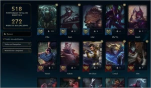 CONTA LEAGUE OF LEGENDS 278 SKINS, GIII (Conta desde 2014) LOL
