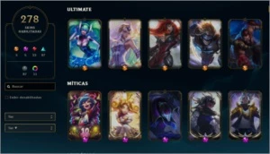 CONTA LEAGUE OF LEGENDS 278 SKINS, GIII (Conta desde 2014) LOL