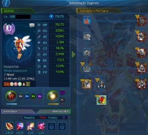 Conta LA Omega forte com 2 rank U - Digimon Masters Online DMO