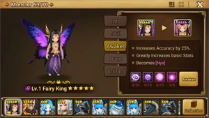 Reroll Summoners War lvl10 com Fairy King Dark - Nyx