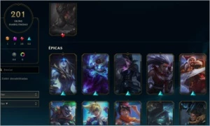 Gold3 Com Todos os Champs e Akali Prestigio - League of Legends LOL