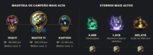 Conta main Master YI - League of Legends LOL