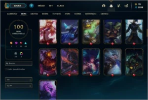 Conta prata 3 com TODOS os champs e 100 skins - League of Legends LOL