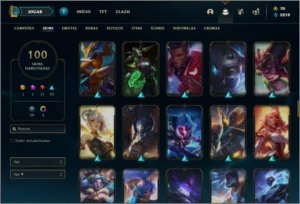 Conta prata 3 com TODOS os champs e 100 skins - League of Legends LOL