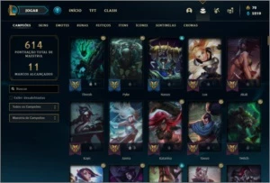 Conta prata 3 com TODOS os champs e 100 skins - League of Legends LOL
