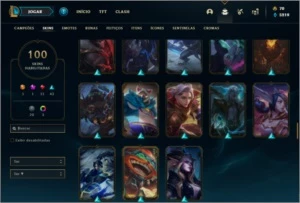 Conta prata 3 com TODOS os champs e 100 skins - League of Legends LOL