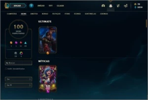 Conta prata 3 com TODOS os champs e 100 skins - League of Legends LOL